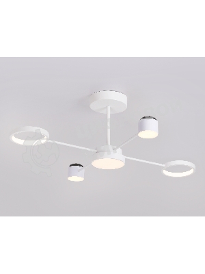 Потолочный светодиодный светильник с пультом Ambrella light FL51631/4+1 WH белый 3000K-6400K 48W 910*745*300 (ПДУ ИК)