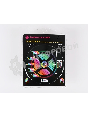 Комплект светодиодной ленты GS2401 5050 30Led/ 7.2W m/ 12V IP20 RGB/ 5000*10*1.87mm (4 конт.)