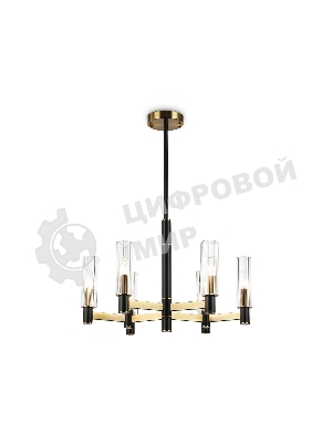 Люстра Ambrella light LH55511/6 BK/BS/CL черный/латунь/прозрачный E14*6 max 40W D570*760