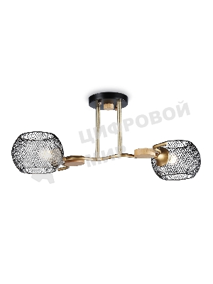 Светильник Ambrella light TR80162/2 BK/GD черный/золото E27/2 max 40W 550*360*220