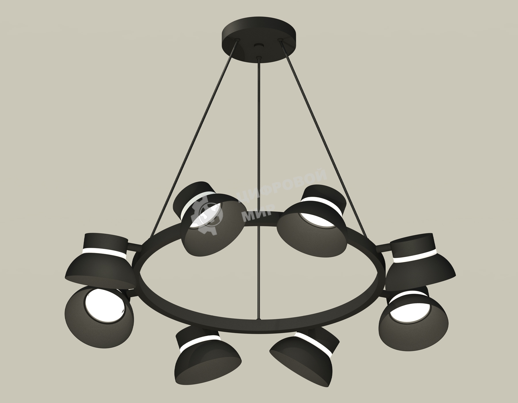 Светильник Ambrella light XB9198100/8 SBK/FR черный песок/белый матовый GX53 (C9198, N8141)