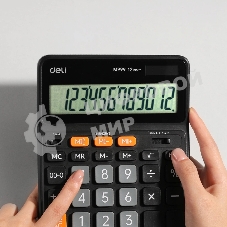 Калькулятор настольный Deli Askend EM999 черный 12-разр.
