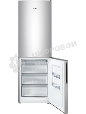 Холодильник Atlant XM-4621-181 серебристый двухкамерный 205/119л морозилка снизу