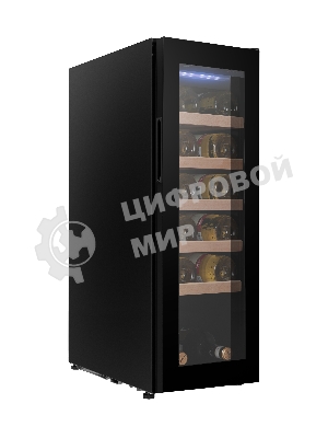 Винный шкаф Maunfeld MFWC-45S12 черный, 45 л, 1 отсек, 12 бут., класс G