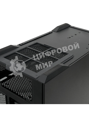 Компьютерный корпус без блока питания HSPD F711-TGbK, Panoramic Full Tower, Black, TG, 0.7 SPCC, no fans ATX, mATX, mITX 190/420/280мм 2x2.5
