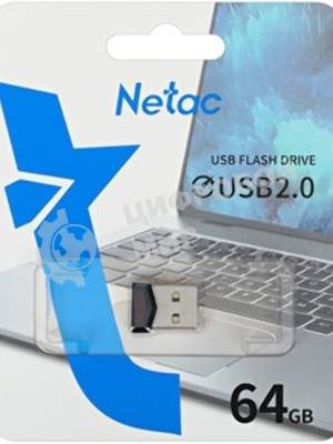 Флешка USB Netac UM81 (NT03UM81N-064G-20BK), 64Gb, USB 2.0, R/W 30/10, черный/красный