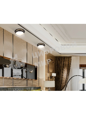 Светильник Ambrella light TN6708 BK черный IP44 GX53 max 15W D105*45