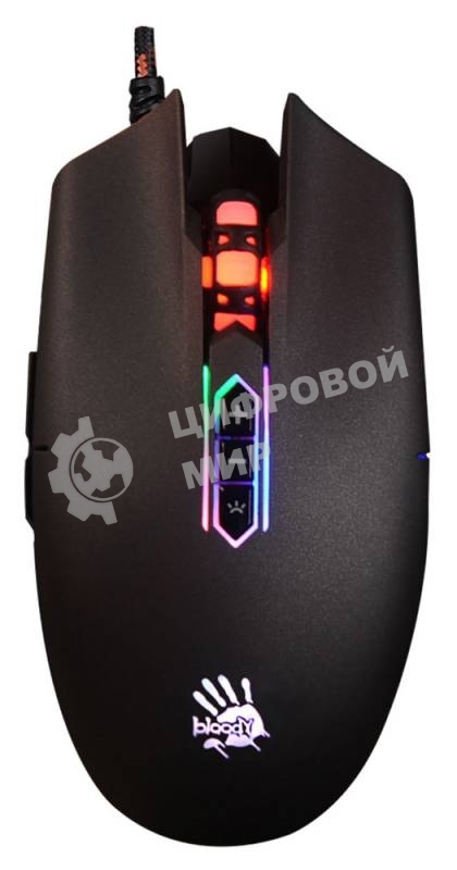 Мышь проводная A4Tech Bloody Q80 черный, 3200 dpi, USB, кнопки - 8
