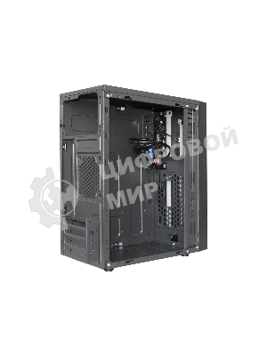 Компьютерный корпус Minitower ExeGate EX283754RUS mEVO-9301-RGb (mATX, без БП, с окном, 2хUSB+1хUSB 3.0, HD аудио, черный с RGb подсветкой)