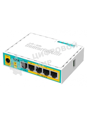 Маршрутизатор MikroTik RB750UPr2 hEX PoE lite 5x Ethernet, раздача PoE, 650 МГц ЦП, 64 МБ 5-портовый 100-Мбитный маршрутизатор с поддержкой PoE на 4-х портах