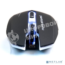 Мышь беспроводная Nakatomi MROG-15UR черный, 1600 dpi, радиоканал, USB, кнопки - 6