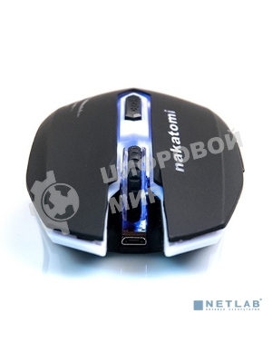 Мышь беспроводная Nakatomi MROG-15UR черный, 1600 dpi, радиоканал, USB, кнопки - 6