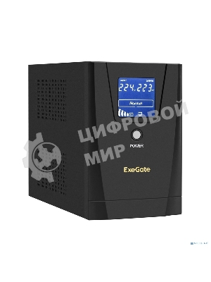 Источник бесперебойного питания ExeGate EP285500RUS SpecialPro Smart LLB-1500.LCD.AVR.C13.RJ.USB 1500VA/950W, LCD, AVR, 6*IEC-C13, RJ45/11, USB, черный