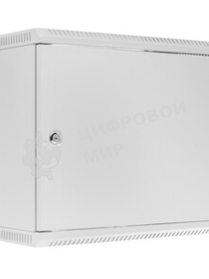 Шкаф коммутационный ЦМО (ШРН-9.350.1) настенный 9U 600x350 мм пер. дв. стал. лист 200 кг серый 300 мм 180 град.