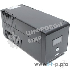 Источник бесперебойного питания PowerMan Smart Sine 1000 черный (Pure Sine Wave/LCD Display/USB/Software/RJ11/45)