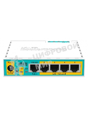 Маршрутизатор MikroTik RB750UPr2 hEX PoE lite, 5×100 Мбит/с (4×PoE), управляемый