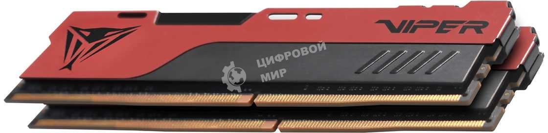 Оперативная память Patriot Viper Elite II, DDR4, 32GB (2x16 GB), 3200 MHz, CL18, DIMM, радиатор, красный, черный