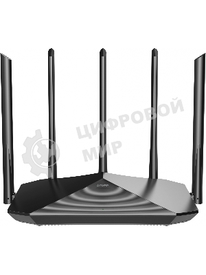 Роутер беспроводной Digma DWR-AX1501 AX1500 10/100/1000BASE-TX черный (упак.:1шт)