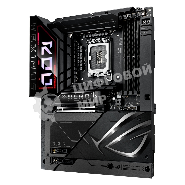 Материнская плата ASUS ROG MAXIMUS Z890 HERO BTF, LGA1851, Intel Z890, 4xDDR5, 4xSATA, 6xM.2, 1xPCIe 5.0 x16, 1xPCIe 4.0 x4, 1xPCIe x1, 1xHDMI, 2xUSB-C (Thunderbolt 4), 1xUSB-C 3.2 Gen 2, 4xUSB-A 3.2 Gen 2, 4xUSB-A 3.2 Gen 1, 2x2.5Gb LAN, Wi-Fi 7, Bluetoo