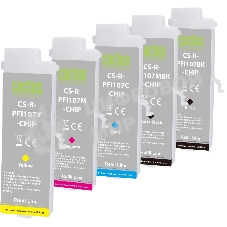 Картридж перезаправляемый струйный Cactus CS-R-PFI107SET-CHIP набор 5шт.упак. для Canon imageProGRAF iPF670/680/685/770/780/785 с чипом
