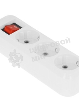 Удлинитель Smartbuy (SBE-16-3-02-ZS) 3 гнз х 2,0 м (16А/3.5 кВт, ПВС 3х1.0)