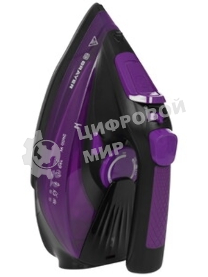 Утюг BRAYER BR4016 фиолетовый/черный, 2400 Вт, 25 г/мин, 140 г/мин, 350 мл