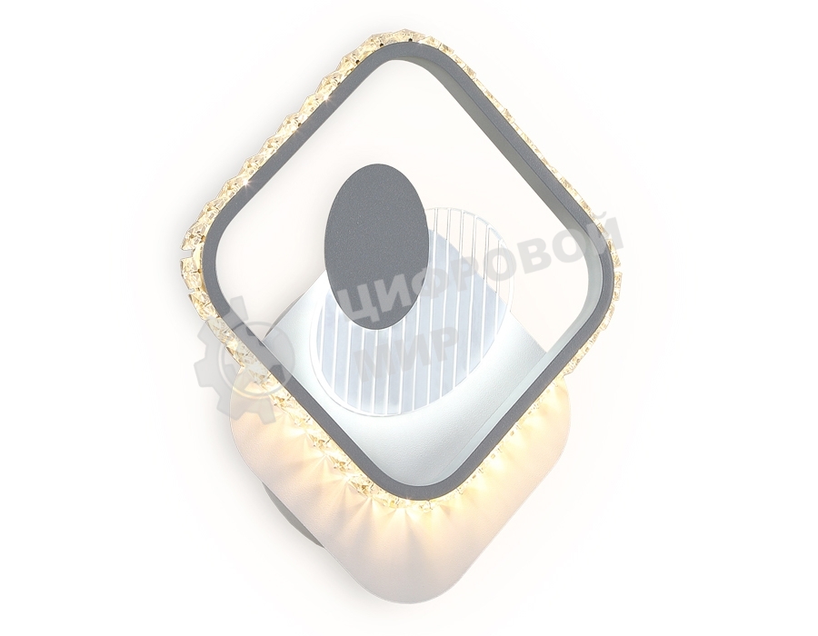 Светильник Ambrella light FA266 WH/GR белый/серый LED 3000K+6400K 16W 310*270*50