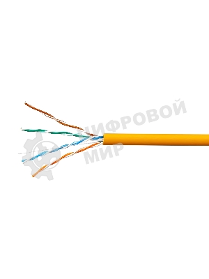 Кабель SkyNet Premium UTP-LSZH 4x2x0,51, низкое дымовыделение, нулевое содержание галогенов, медный, FLUKE TEST, кат.5e, однож., 100 м, box, оранжевый