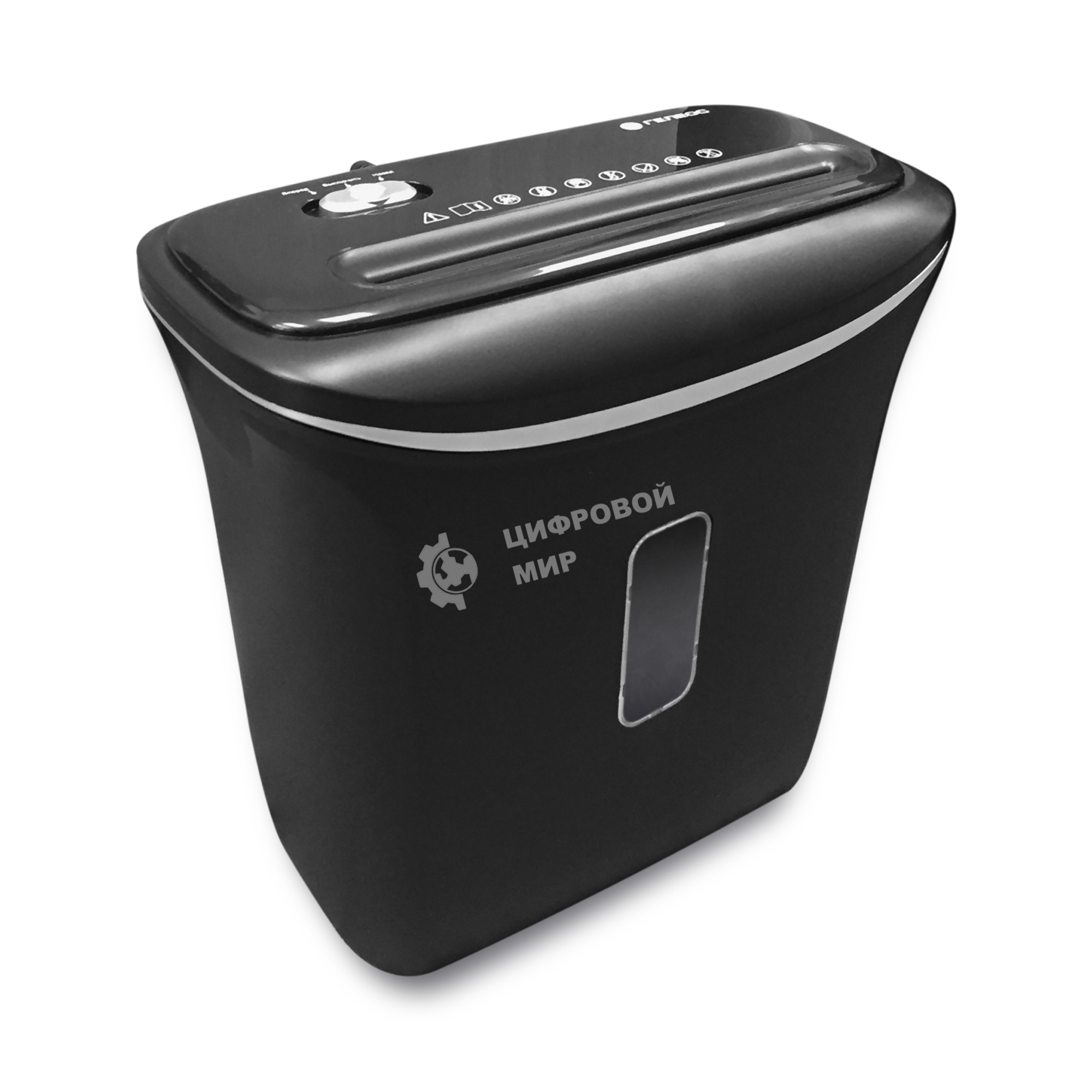 Шредер ГЕЛЕОС УД14-4, (DIN P-4), фрагмент 3,9х30мм, 6-8 лист (70г/м2), скобы, 14 литров 