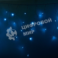 Гирлянда Neon-night Айсикл (бахрома) светодиодный, 4,8 х 0,6 м, прозрачный провод, 230 В, диоды синие, 176 LED