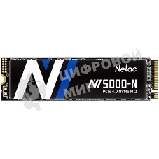 Накопитель SSD Netac NV5000-N, 1Tb, M.2 2280, PCIe 4.0 x4, NVMe, R/W 4800/4600, с радиатором