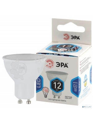 Лампа светодиодная ЭРА STD LED MR16-12W-840-GU10 GU10 12 Вт софит нейтральный белый свет