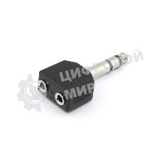 Разетвитель Jack 6,3 мм папа - 2 miniJack 3.5 мм мама