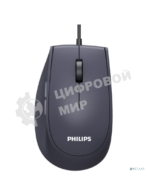 Мышь проводная Philips SPK7327 черный, 1600 dpi, USB, кнопки - 5