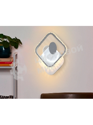 Светильник Ambrella light FA266 WH/GR белый/серый LED 3000K+6400K 16W 310*270*50