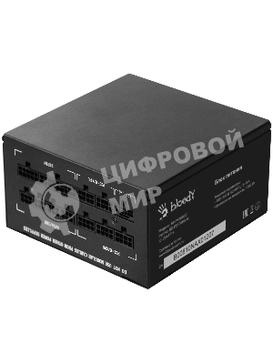 Блок питания Bloody BD-PS1000G, 1000Вт, 80 PLUS Gold, 140мм, модульный, черный