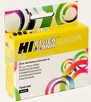 Картридж Epson Stylus Photo R200/R300/RX500/RX600 (Hi-black) new, C13T04814010, BK