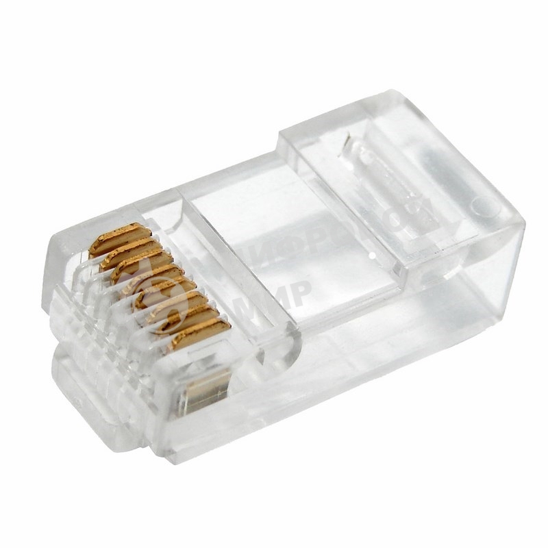 Разъем Rexant сетевой LAN на кабель, штекер 8Р8С (Rj-45), под обжим (2шт.)