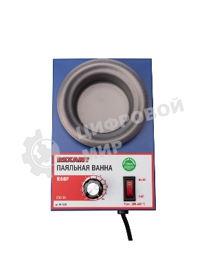 Паяльная ванна Rexant, модель R80F, 250 Вт, ø 80 мм, 200-480 °C, бессвинцовая