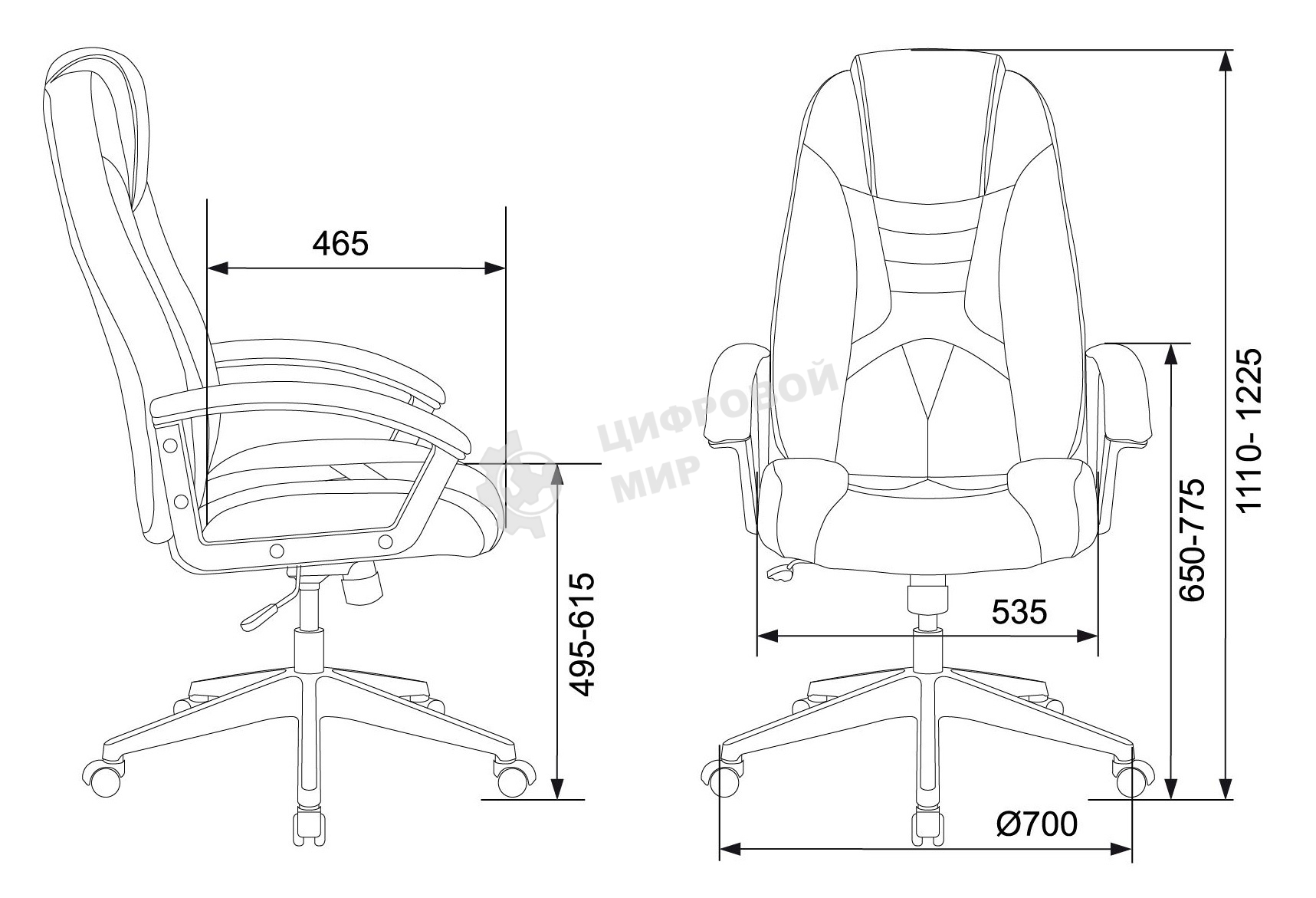 Кресло игровое Zombie 8 черный/красный, искусственная кожа, крестовина пластик