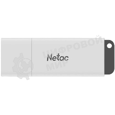 Флешка USB Netac U185 (NT03U185N-256G-30WH), 256Gb, USB 3.0, R/W 100/25, белый/серый