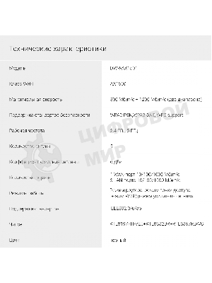 Роутер беспроводной Digma DWR-AX1501 AX1500 10/100/1000BASE-TX черный (упак.:1шт)