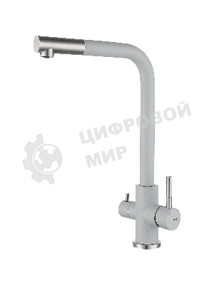 Кухонный смеситель GranFest Quarz GF-Z-5421, Г-образный, кран под фильтрованную воду, серый