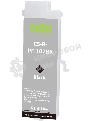 Картридж перезаправляемый струйный Cactus CS-R-PFI107BK черный для Canon imageProGRAF iPF670/680/685/770/780/785 без чипа