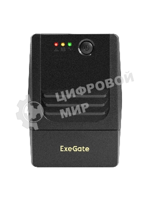 Источник бесперебойного питания ExeGate Power NB-850.LED.AVR.4C13.USB (850VA/510W, LED, AVR, 4*C13, USB, батарея 12V 9Ah, Black)