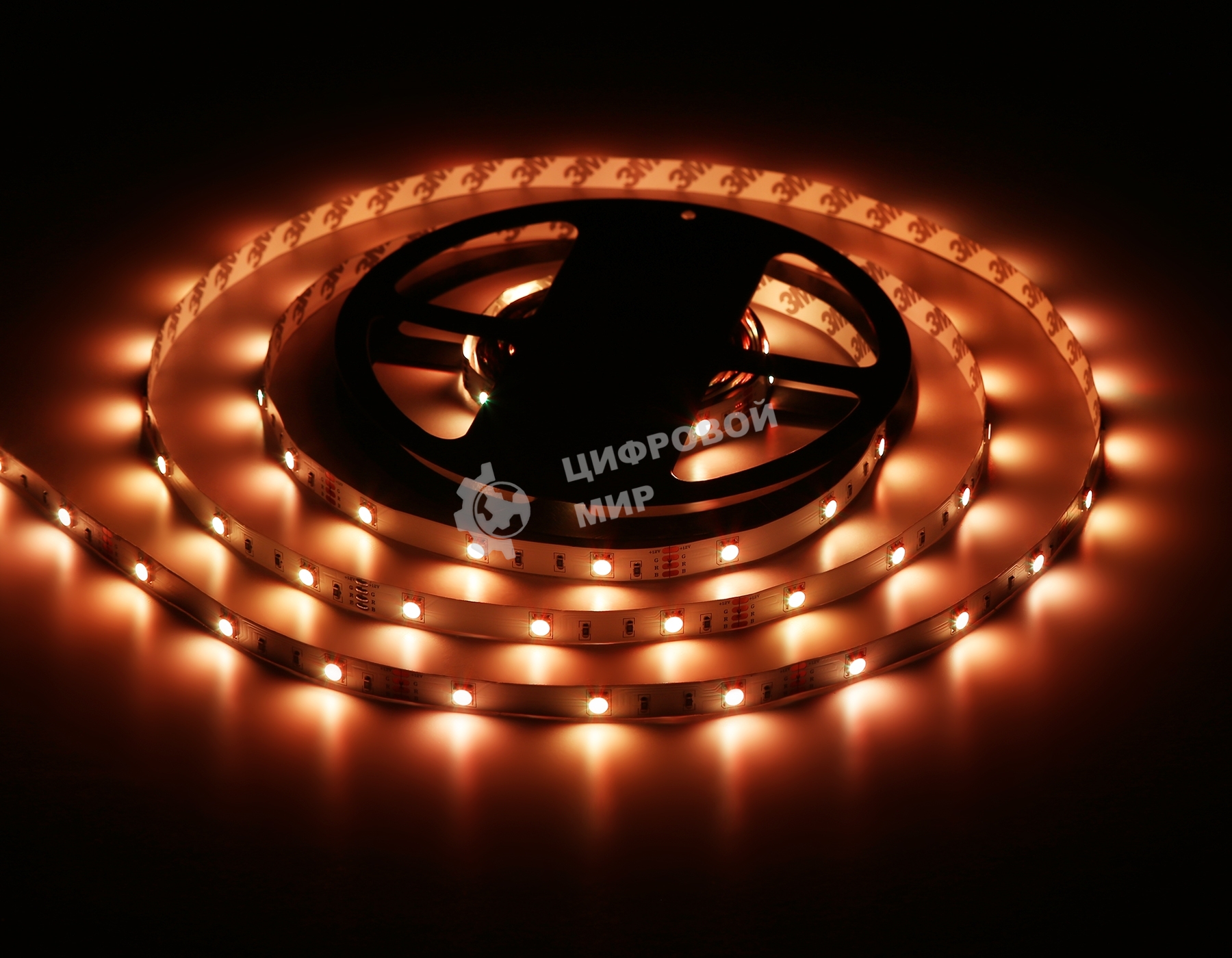 Комплект светодиодной ленты GS2401 5050 30Led/ 7.2W m/ 12V IP20 RGB/ 5000*10*1.87mm (4 конт.)