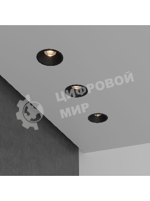 Встраиваемый светодиодный светильник 15266/LED 7W 3000K BK черный