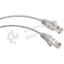 Патч-корд UTP Cabeus PC-UTP-RJ45-Cat.5e-1.5m, cat. 5e, 1.5 м, неэкранированный, серый