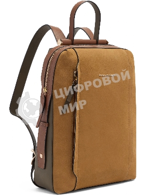 Рюкзак женский Piquadro Circle CA4576W92/SAVES песочный/зеленый замша/натур.кожа