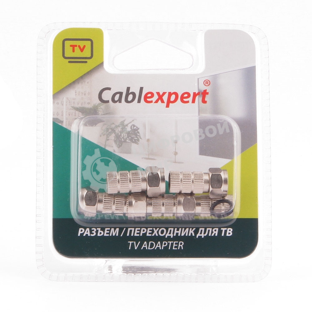 Коннектор Cablexpert F SPL6-02, для кабеля RG6, 5шт, с уплот. рез. кольцом